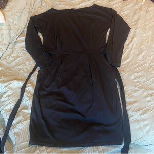 Simple Black Long Sleeved Dress